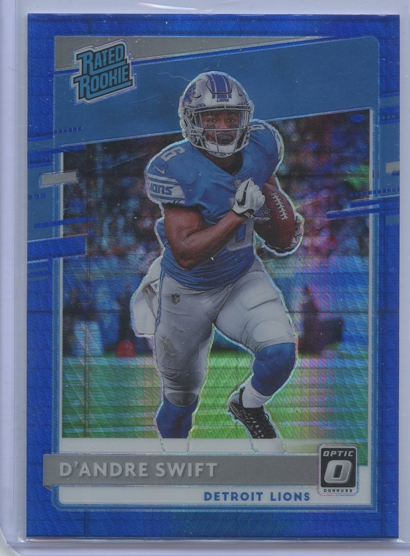 D'Andre Swift Rated Rookie 2020 Donruss Football Card Detroit Lions